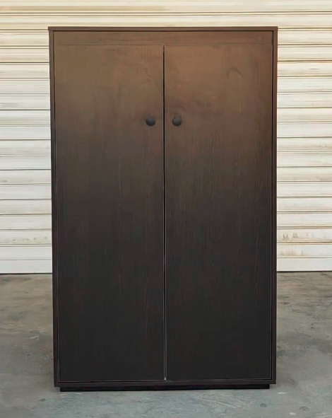 Rotating Wooden Shoe Storage Cabinet