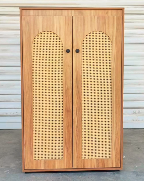 Rotating Wooden Shoe Storage Cabinet